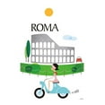 thumbnail image 2 of Tomas Design 13x18 Gold Ornate Wood Framed with Double Matting Museum Art Print Titled - Roma, 2 of 4
