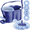 Blue, variant on MYSPRI Spin Mop and Bucket with Wringer System Set for Floors Cleaning, 4 Reusable Microfiber Mop Pads