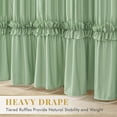 thumbnail image 5 of Seasonwood Ruffle Shower Curtain,Green Tiered Fabric Bathroom Curtain for Farmhouse Decor,72 x 72 Inch, 5 of 8