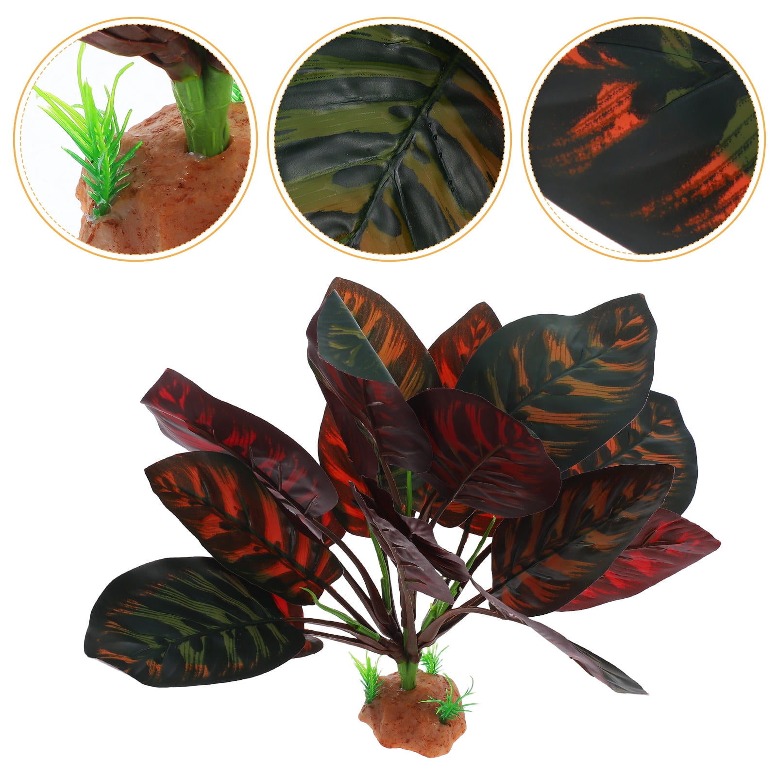 LOLIPPYY Durable Multi-Color ABS Reptile Accessories for Aquarium Decoration
