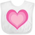 thumbnail image 3 of Inktastic Pink Valentine Heart Girls Baby Bib, 3 of 4