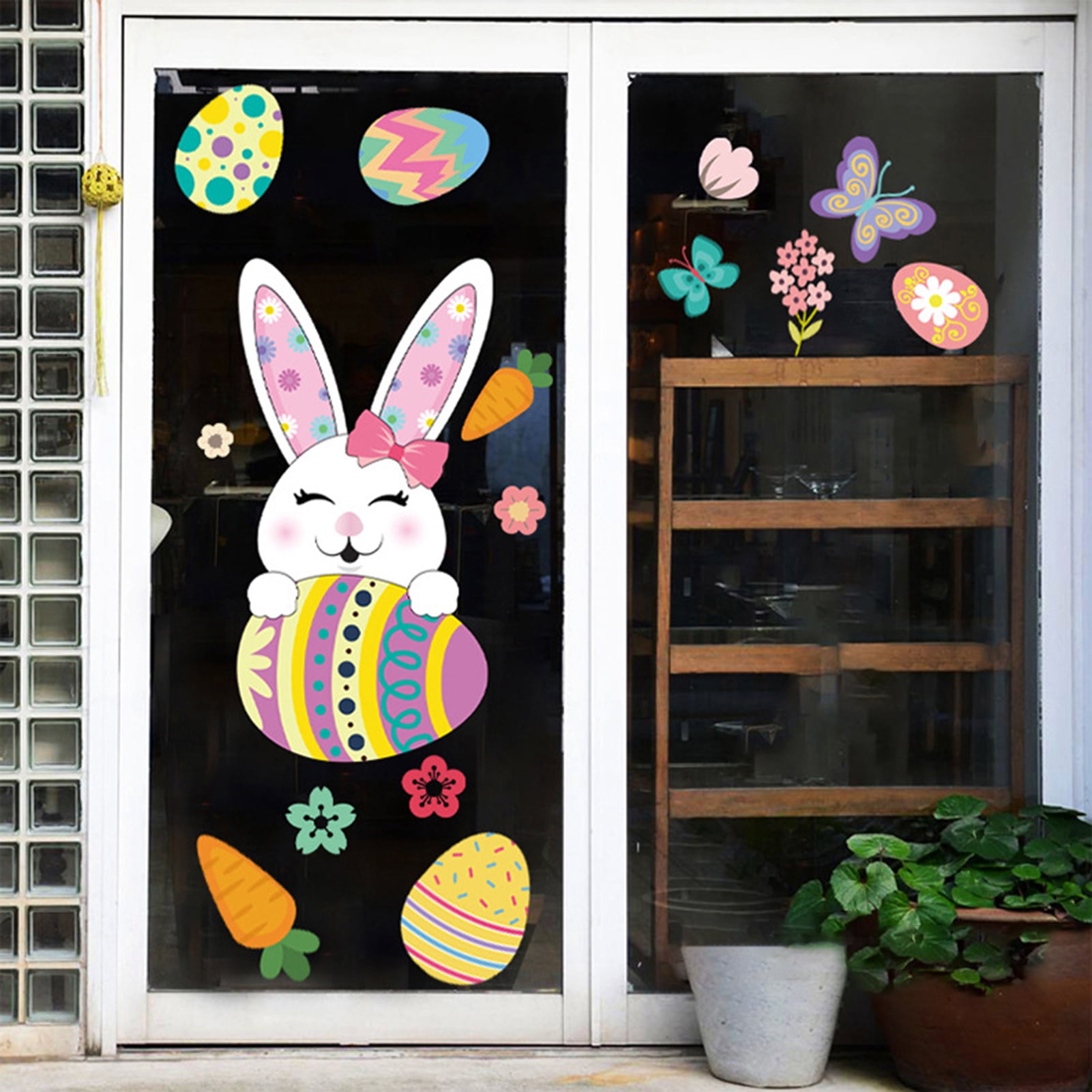 Easter Bunny Creative Wall Stickers for Shop Window/Glass UK BEST