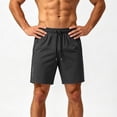 thumbnail image 4 of EOYWHK Beach Shorts with Pockets Elastic Waist Mens Casual Shorts Soft Lightweight Breathable for Basketball Running Gym Active Wear Black, Size L, 4 of 9