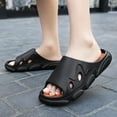 thumbnail image 3 of Men's Shower Slippers Bathroom Sandals Non Slip Pillowcases Beach Sandals Easy To Clean, 3 of 5