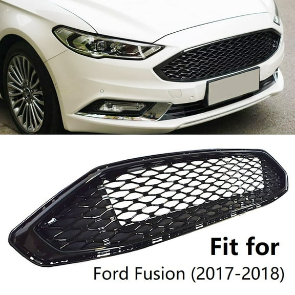 Black Front Upper Mesh Grille Fit for Ford Fusion (2017-2018), 17-18 Fusion Grill