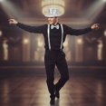 thumbnail image 3 of Byfri Silver Sequin Fedora Hat Set with Suspenders Bow Tie, Sparkly Party Outfit for Men Women, Silver 60cm, 3 of 7
