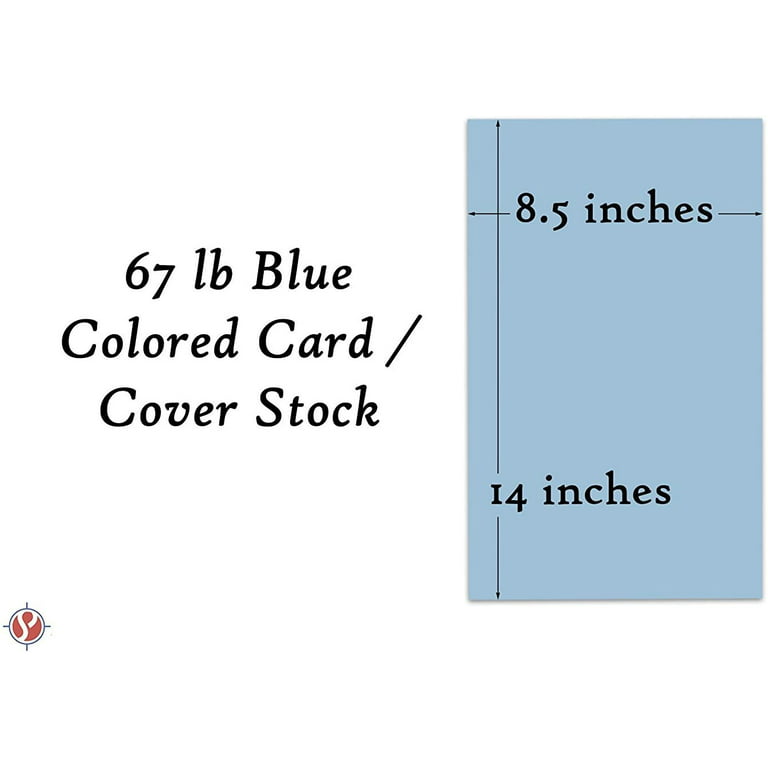 Bulk of 1000 Sheets, Blue 8.5 x 14 Menu Legal Size Pastel Color Card  Stock Paper, 67Lb Vellum Bristol Cardstock