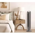 thumbnail image 2 of Seville Classics Gray Tower Fan With Touch Control, 2 of 6