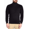 thumbnail image 3 of Arthur Black Men's Black Pullover Cotton Blend Turtleneck Sweater Shirt, 3 of 3