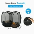 thumbnail image 4 of Okaka 140L Pop-up Dual Mesh Laundry Hamper with 2 Compartments for Storage,College Dorm and Travel, 4 of 7
