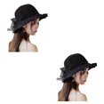 thumbnail image 1 of Guardurnaity Sombrero de paja con lazo, tejido ahuecado hecho a mano, cinta parasol para mujer, accesorios de verano Type1 NO1, 1 of 6