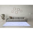 thumbnail image 3 of Ahgly Company Indoor Round Solid Blue Modern Area Rugs, 3' Round, 3 of 4
