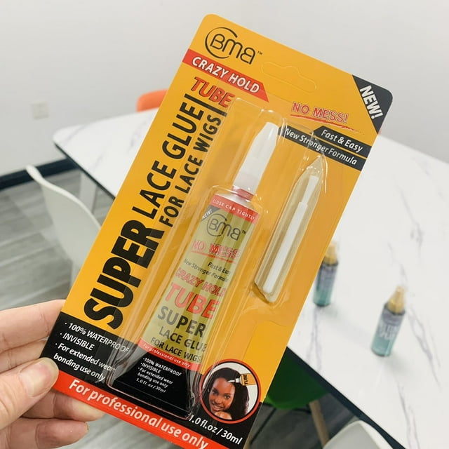 Colle pour Perruque Frontale, Ruban de Dentelle Imperméable, Brosse à Cheveux avec Bandeau, Bâton de Cire pour Installation de Perruque Frontale