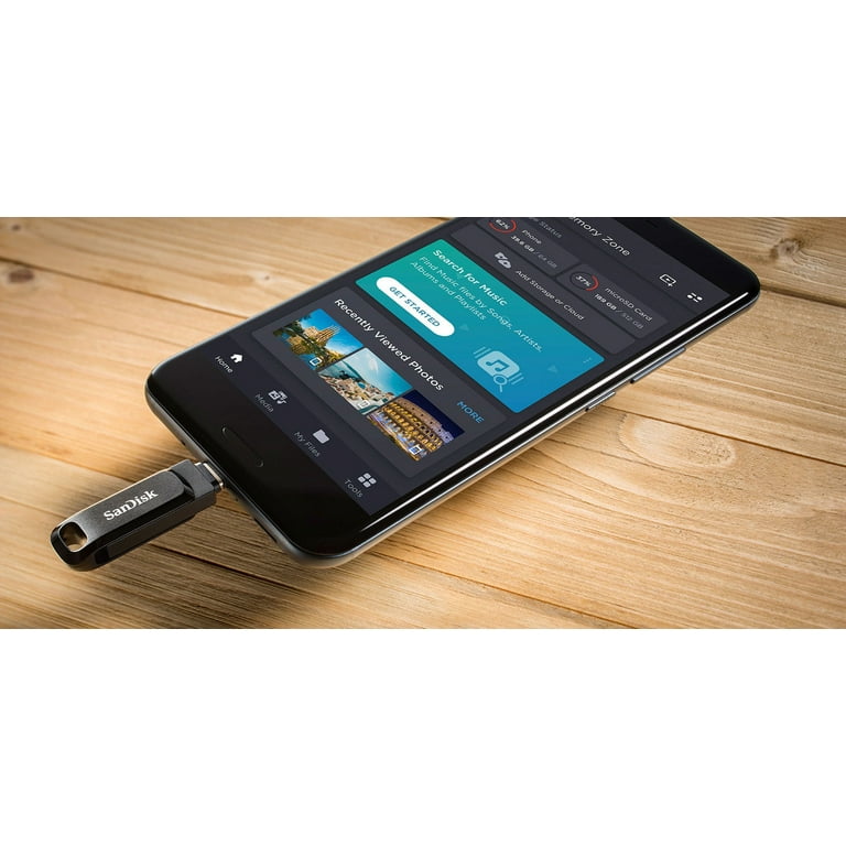 SanDisk Ultra Dual Drive Go - USB flash drive - 256 GB - USB 3.1 Gen 1 / USB -C - navy blue 