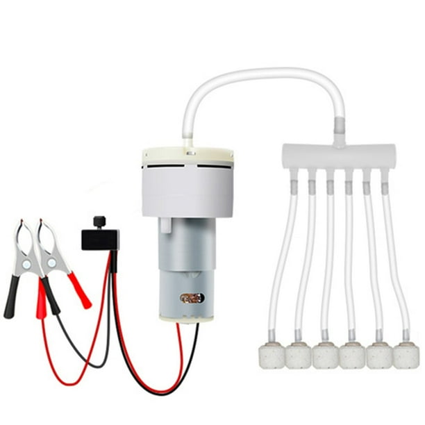 Bomba de Acuario de 12 V CC con Motor de Bomba de Oxígeno para Agua, Volumen PWM Ajustable, para Pesca, Cría de Peces.