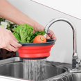 thumbnail image 2 of Cookware sets foldable silicone colander fruit vegetable washing basket strainer kitchen rd l, 2 of 3
