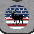 thumbnail image 4 of Inktastic Deer Bow Hunting USA Flag Boys or Girls Baby Bib, 4 of 4