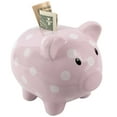thumbnail image 2 of Baby Essentials My First Piggy Bank for Newborns, Infants and Toddlers in Pink & White Polka Dots, 2 of 6