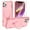 Pink, variant on Dteck for iPhone 13 Pro Max Case with Screen Protector, Compatible with MagSafe Shockproof Invisible Magnetic Ring Stand Military-Grade Heavy Duty Protection Phone Case, Pink