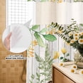 thumbnail image 2 of No Hook Shower Curtain with Built-in Rings - Retro Tropical Washable Waterproof Fabric Bathroom Curtains for Hotel,Rentals, Stall 36 X 72 Inch , Frog Coffee Mushroom Plant Green, 2 of 9