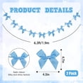 thumbnail image 2 of NOGIS 2pcs Blue Bow Garland Bow Garland Bows Banner Ribbon Party Decorations for Birthday Party Decor Bridal Shower Wedding Favors Engagement Baby Shower Supplies, 12.5FT, 2 of 7