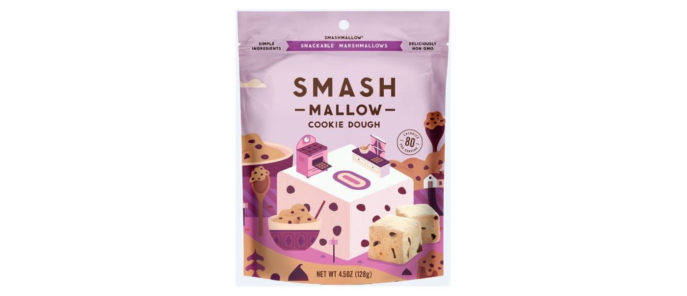 Smashmallow Snackable Marshmallows, Cookie Dough, 4.5 Oz
