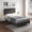 Beige linen - Twin, variant on Pink Suede Upholstered Platform Bed Frame with Adjustable Headboard – Heavy Duty Wood Slats, Noise-Free, Easy Assembly, Sturdy Support for Adults – FULL