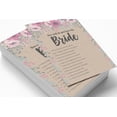 thumbnail image 3 of Inkdotpot 50-PackRustic Kraft FloralHow Well Do You Know The Bride Bridal Shower Bachelorette PartyGameWho Know The Bride Best ActivityCards, 3 of 7