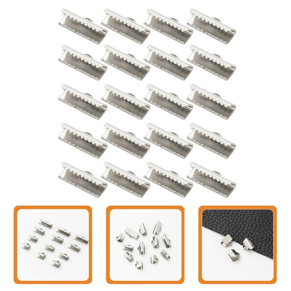 WHAMVOX  100 Pcs Jewelry Findings Beads for Making Lamps Ribbon Clamp Crafts