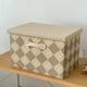 thumbnail image 4 of Fiudx Caja de Almacenamiento de Tela, Organizador de Cajones de Gran Capacidad, Contenedor de Almacenamiento con Tapa Segura, Plegable y Práctico para Ahorrar Espacio, Ideal para El Hogar y El Automó, 4 of 6