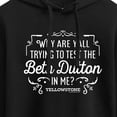 thumbnail image 3 of Yellowstone  - Trying To Test The Beth Dutton  - Juniors Cropped Pullover Hoodie, 3 of 6