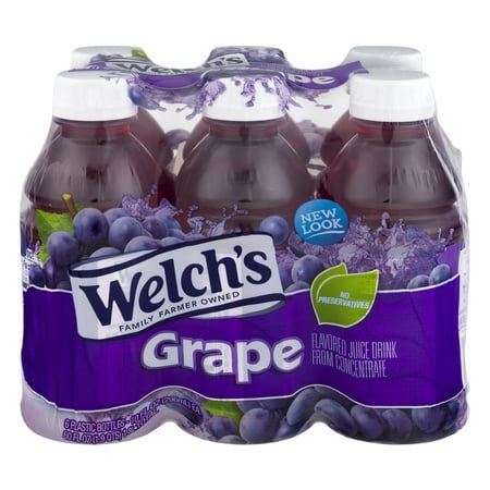 (4 Pack) Welch's Juice, Grape, 10 Fl Oz, 6 Count (Best Candy E Juice)