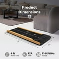 thumbnail image 2 of Topcobe 3-in-1 Walking Pad with Remote and Smart APP Control for Home Office, Portable Under Desk Treadmill, 2 of 10