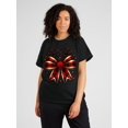 thumbnail image 1 of Fashionable 1pc Women'S Casual T-Shirt with Christmas Bow Print - Short Sleeve, Crewneck, Regular Fit, Geometric Pattern, All Seasons Tee For Adult, Men, Women, Teen, Teenager, Adolescent, Youth, 1 of 6