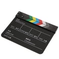 thumbnail image 4 of Acrílico Colorido Película Tablero De La Chapaleta Pizarra Profesional Director De Aficionados TV Movie Maker 3 Mm De Espesor - Color Negro Baoblaze Video Scene Clapper Board, 4 of 8