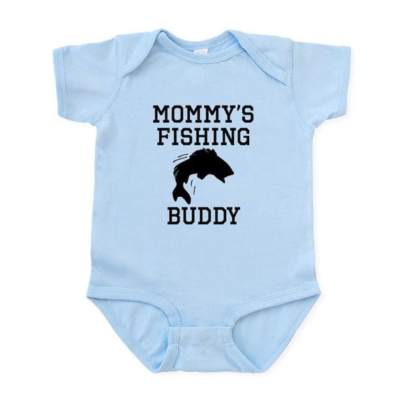 CafePress - Mommys Fishing Buddy Body Suit - Baby Light Bodysuit, Size Newborn - 24 Months
