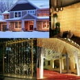 thumbnail image 2 of LED Curtain Lights,9.8ft×9.8ft, 300 LED, 3 Modes, Plug in Twinkle Lights, Warm White, Indoor Outdoor Decorative Wall Window String Lights for Bedroom, Party, Wedding Backdrop, Patio Décor and More, 2 of 7