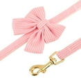thumbnail image 5 of Pet Artist Bow tie Dog Collar with Leash set Soft & Comfy Velvet Pet Puppy Collar Adjustable, 5 of 11