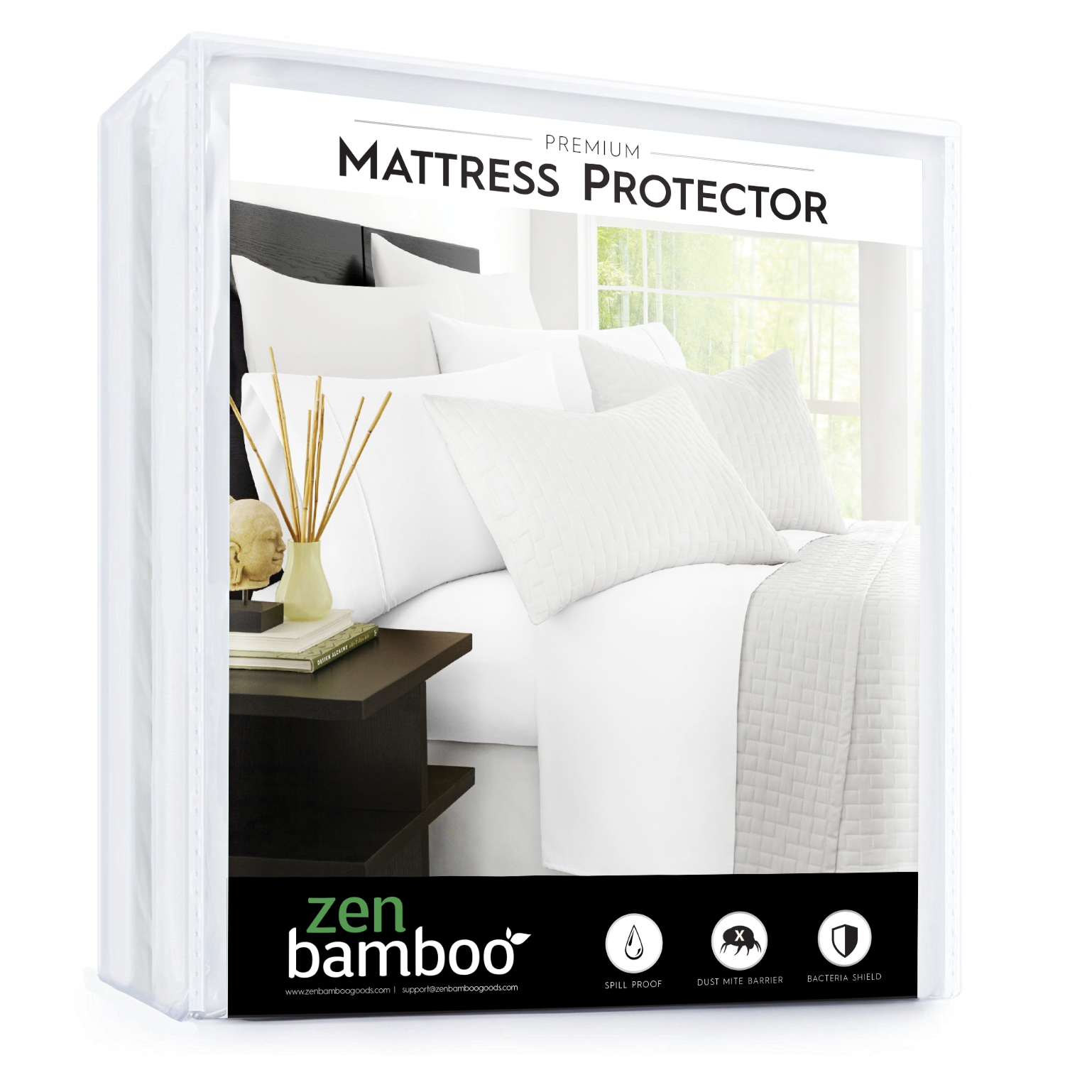 Noble Linen's 100% Rayon Derived from Bamboo Mattress Protector