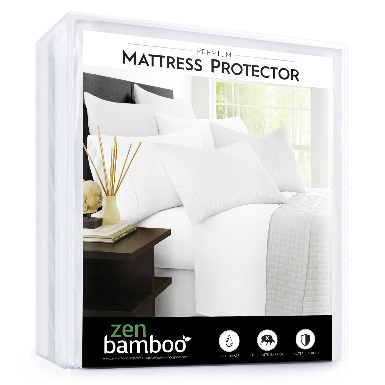 Noble Linen's 100% Rayon Derived from Bamboo Mattress Protector - image 3 of 4