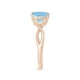 thumbnail image 3 of Angara Natural 1.95 Ct. Aquamarine Solitaire Ring in 14K Rose Gold for Women (Ring Size: 3.5), 3 of 9