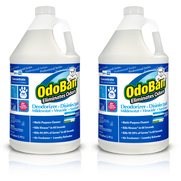 OdoBan Professional Cleaning Odor Eliminator and Disinfectant, Fresh Linen, 1 Gallon Concentrate 2-Pack