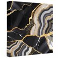 thumbnail image 2 of Ships Next Day Canvas Wall Art 16"x16", Black Marble Wood Framed Canvas Print Painting, Grey Gold Texture Vintage Farmhouse Art Ready to Hang Picture Wall Decor for Home Bedroom Kitchen Office, 2 of 9
