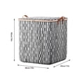 thumbnail image 2 of Large Capacity Laundry Hamper with Lid and Handles Portable Foldable Storage Basket for Clothes Toys Towels Home Organization, 2 of 4