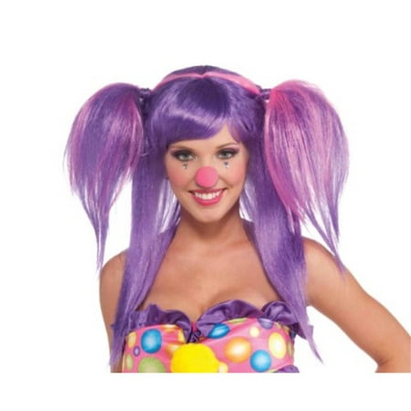 forum novelties women's circus sweetie costume wig, purple/pink, one size