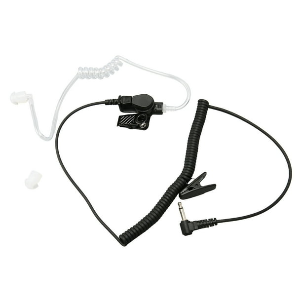 Auricular De Tubo Acústico Transparente, Auricular De Tubo Acústico Punta De Oído Suave Y Liviana Diseño De Clip De Enchufe De 3,5 Mm Estable Para Radio De 2 Para MP3 MP4