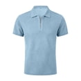thumbnail image 2 of Mens Polo Shirts Textured Short Sleeve Casual Collared Shirt Moisture Wicking Quick Dry, 2 of 6
