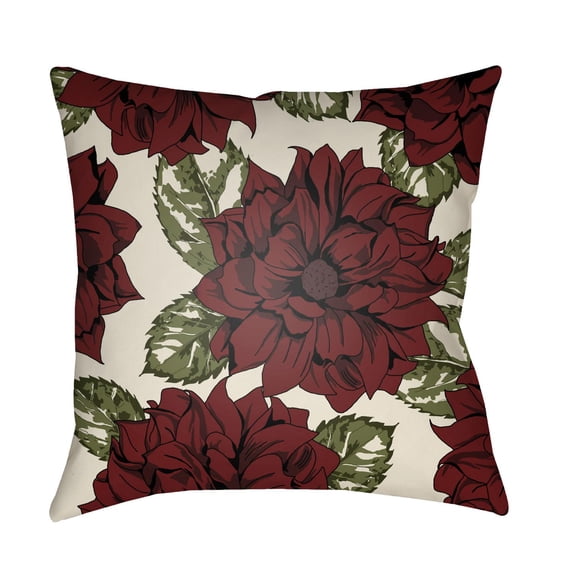 Surya MF049-2020 Moody Floral 20 x 20 x 4 in. Throw Pillow, Black - Medium