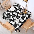 thumbnail image 2 of Horror Pumpkin Ghost Square Table Cover Wrinkle Resistant Washable Happy Halloween Table Covers Table Cloths for Halloween Party Decoration (60x60 Inch), 2 of 6