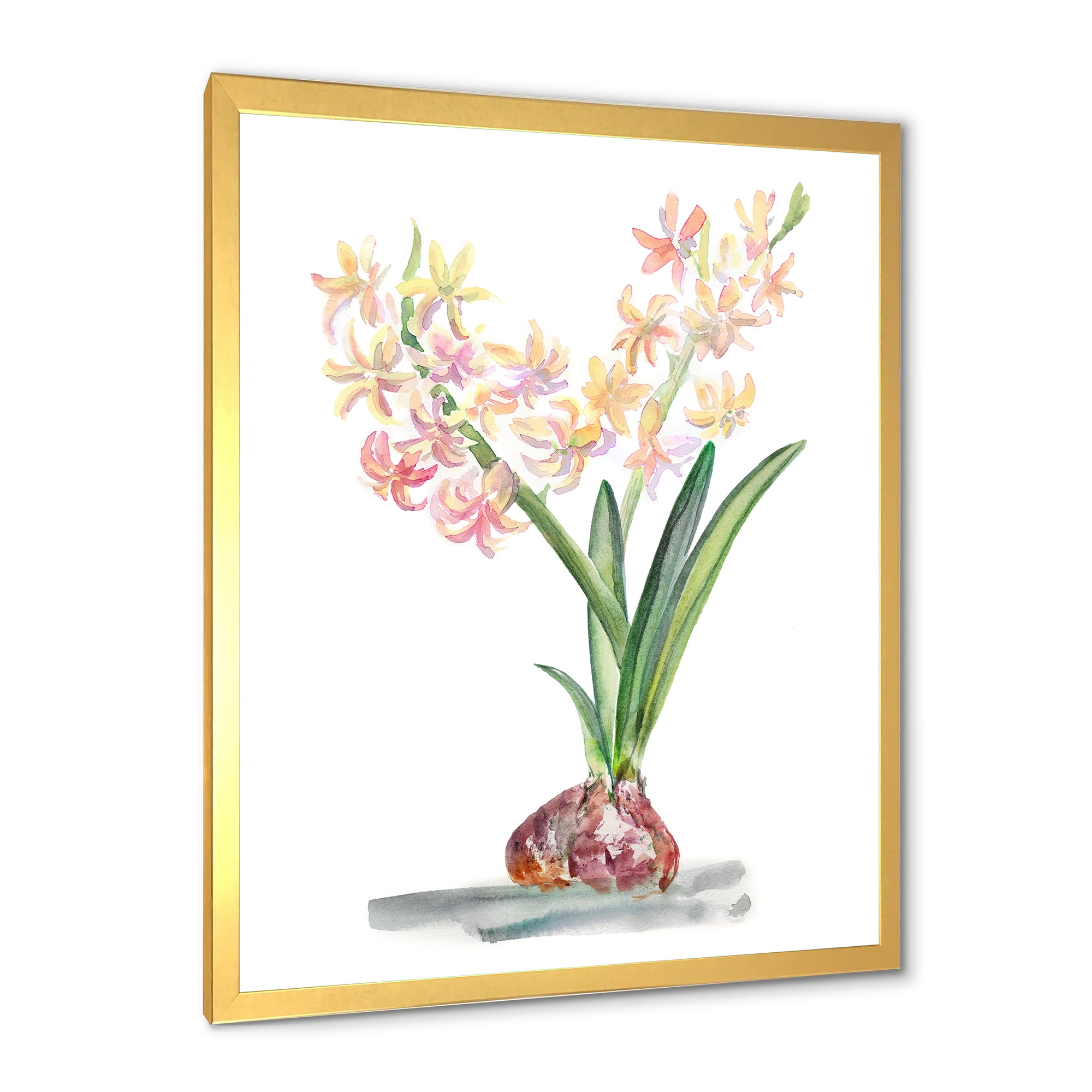 Designart 'Blossoming Hyacinth' Traditional Framed Art Print